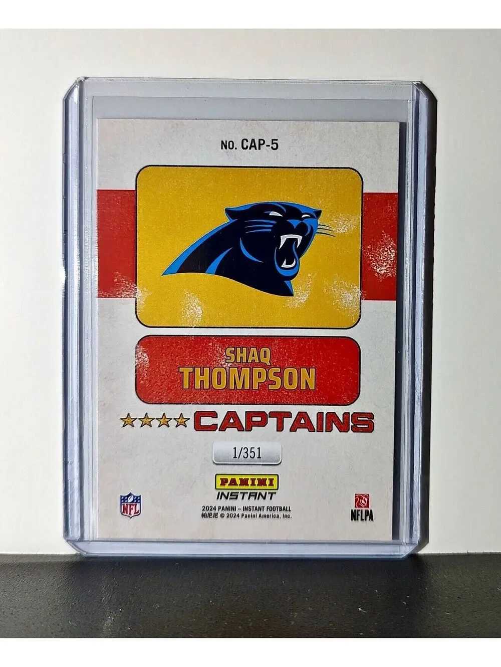 Shaq Thompson 2024 Panini Captains NFL #5 Card Carolina Panthers 1/351